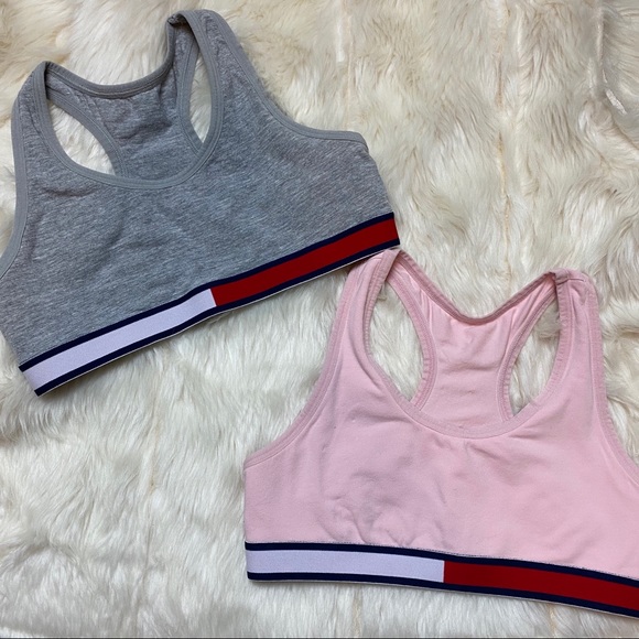 tommy hilfiger grey sports bra
